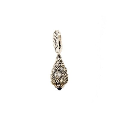 Judith Ripka Silver Sterling Drop Pendant Charm