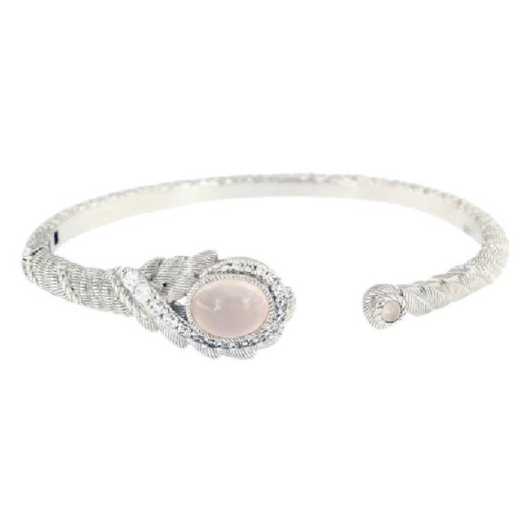 Judith Ripka Silver Sterling Gemstone Zodiac Cuff Bangle