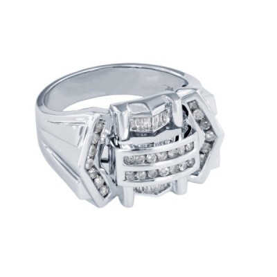 Sparkle 14k White Gold Ring With 1.5ct Diamonds, VS/G