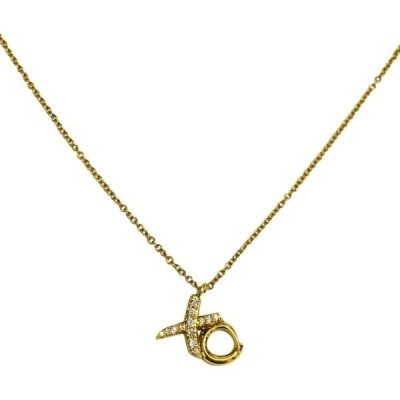 Tiffany & Co. 18k Yellow Gold Diamond Paloma Picasso Love Kisses Pendant