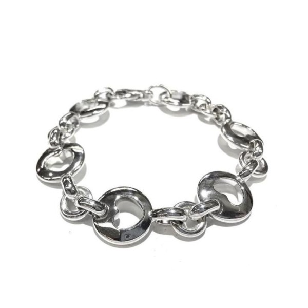 Tiffany & Co. 1999 Open Heart Link Sterling Silver Bracelet