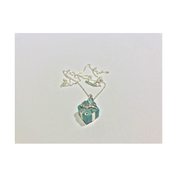 Tiffany & Co. Blue Box Charm Necklace