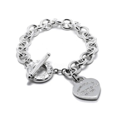 Tiffany & Co. Heart Tag Charm Bracelet With Toggle