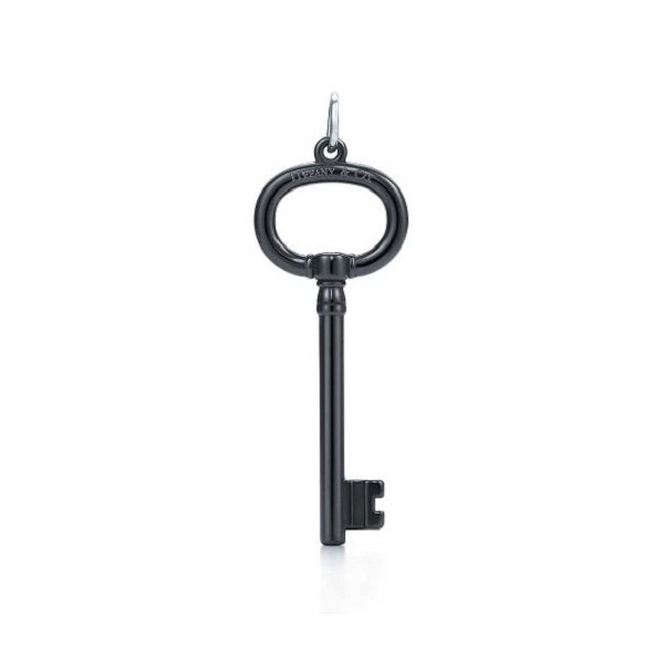 Tiffany & Co. KEYS Black Titanium Oval Key Pendant