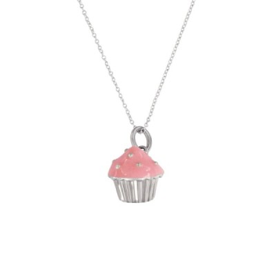 Tiffany & Co. Pink Cupcake Charm Necklace