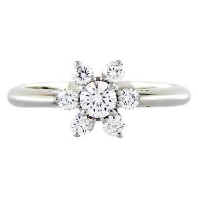 Tiffany & Co. Platinum Flower Diamond Ring