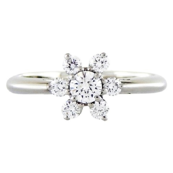 Tiffany & Co. Platinum Flower Diamond Ring