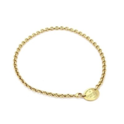 Tiffany & Co. Return to Yellow Gold Oval Tag Choker