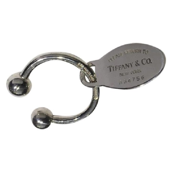 Tiffany & Co. Silver Return to Oval Tag Key Ring