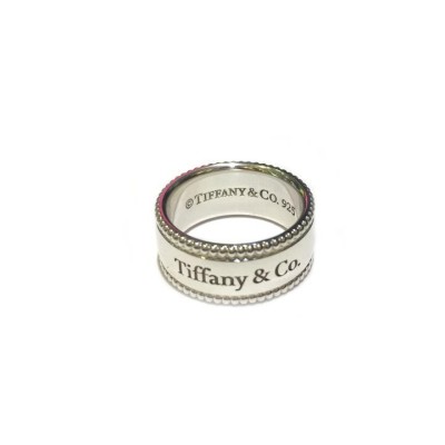 Tiffany & Co. Silver Wide Beaded Band Ring