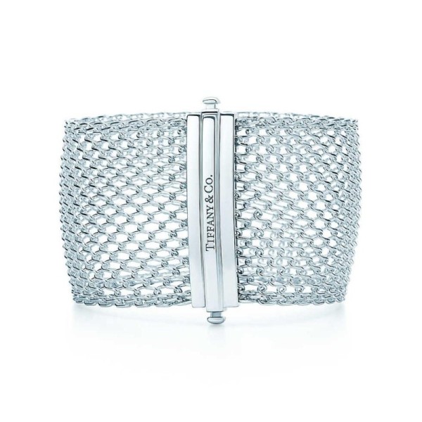 Tiffany & Co. Silver Wide Clasping Bracelet