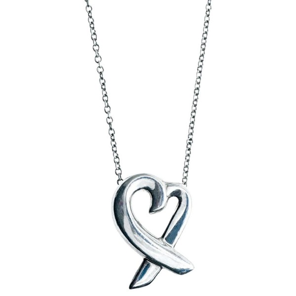 Tiffany & Co. Sterling Silver Paloma Picasso Loving Heart Pendant Necklace