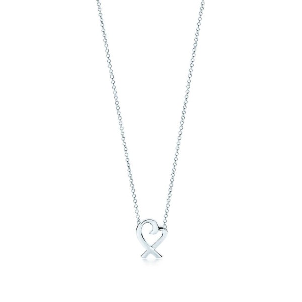 Tiffany & Co. Sterling Silver Paloma Picasso Loving Heart Pendant Necklace