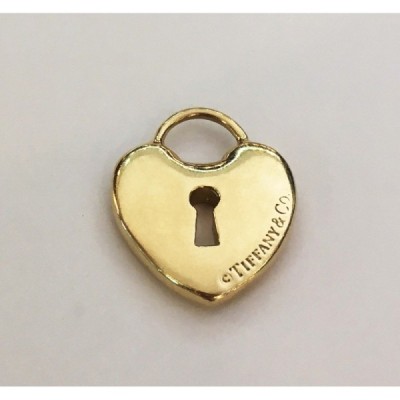 Tiffany & Co. Yellow Gold Heart Lock Pendant Charm