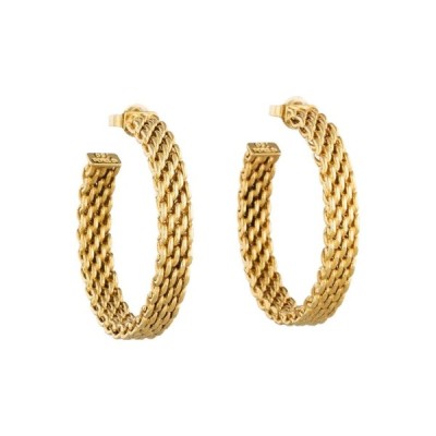 Tiffany & Co. Yellow Gold Somerset Mesh Hoop Earrings