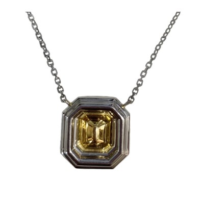 Tiffany Soleste Yellow Diamond Platinum Pendant