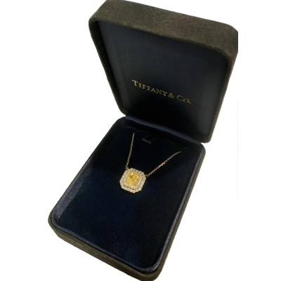 Tiffany Soleste Yellow Diamond Platinum Pendant