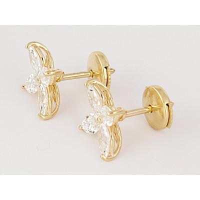 Tiffany Victoria Diamond Earrings in 18K Yellow Gold Medium