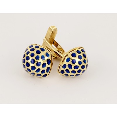 Tiffany & Co Men 18K Yellow Gold Mushroom Cufflinks