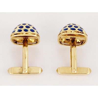 Tiffany & Co Men 18K Yellow Gold Mushroom Cufflinks