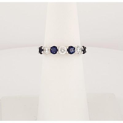 Tiffany& co Platinum four Sapphire ring with Diamonds Size 6