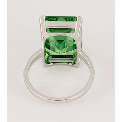 TIFFANY & Co Sparklers Cocktail Green Quartz Ring Sterling Silver size 6.75