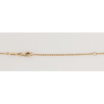 Tiffany Knot Pendant in Yellow Gold with Diamonds