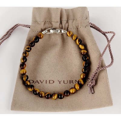 David Yurman Spiritual Beaded Bracelet with Tiger Eye 6.5mm