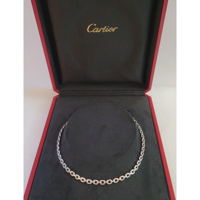 CARTIER MEPLAT NECKLACE CHAIN K18WG WOMEN'S CHAIN:41CM WT:31.7G