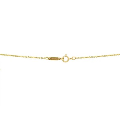 Tiffany & Co. 18 Karat Yellow Gold Etoile Diamond Platinum Ball Pendant Necklace