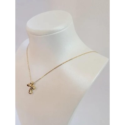 Tiffany & Co. 18K Yellow Gold Elsa Perreti Ruby Cross Necklace