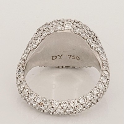 David Yurman Diamond Pinky Ring in 18k White Gold size 3.75