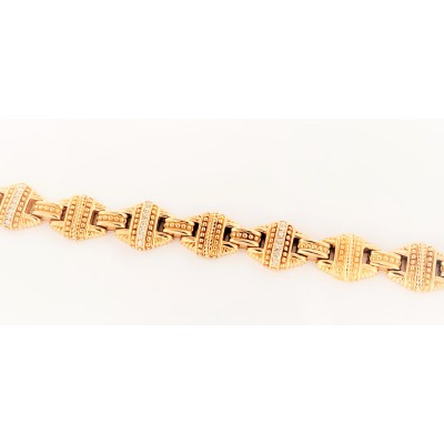 Judith Ripka 18K Yellow Gold Bracelet with diamonds 8"