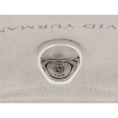 DAVID YURMAN SS MENS SIGN Pink DIAMOND RING Size 8