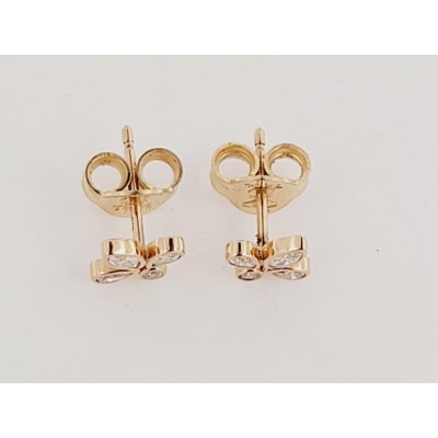 Tiffany & Co. Fleur de Lis Diamond Stud Earring in 18k Rose Gold 0.19 CTW