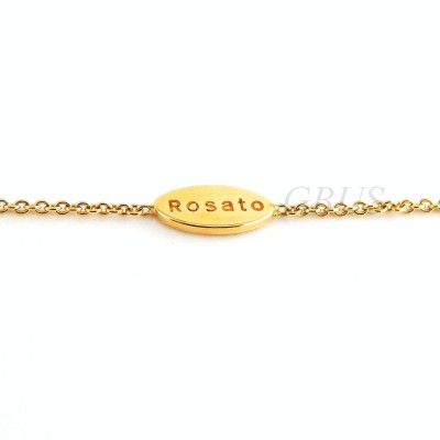 18k Yellow Gold ROSATO Women's Necklace With Signature ROSATO Diamond Pendant