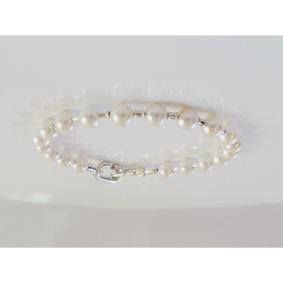 Tiffany HardWear Pearl Bracelet in Silver, 5-6 mm