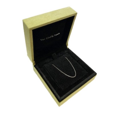 Van Cleef & Arpels 18k White Gold Rada Chain Necklace 18"