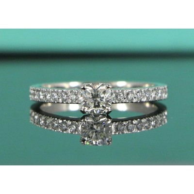 Tiffany & Co Novo 0.47 Cushion Diamond Platinum Engagement Ring