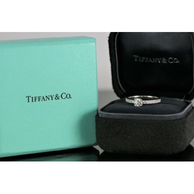 Tiffany & Co Novo 0.47 Cushion Diamond Platinum Engagement Ring