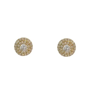 Tiffany & Co. Soleste Stud Diamonds Earrings in 18k Yellow Gold