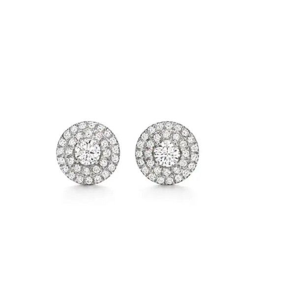 Tiffany & Co. Soleste Stud Diamonds Earrings in Platinum