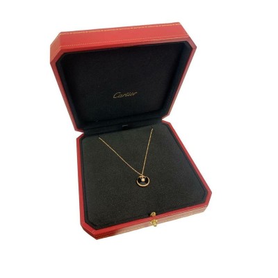 Cartier Amulette De Cartier Onyx & Diamond Rose Gold XS Necklace