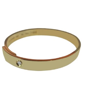 Cartier Anniversary Diamond 18 k Gold Bangle Bracelet size 17