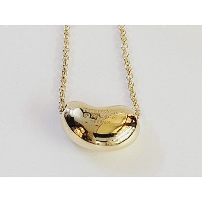 Tiffany & Co. Bean Pendant In 18k Yellow Gold 14mm Wide