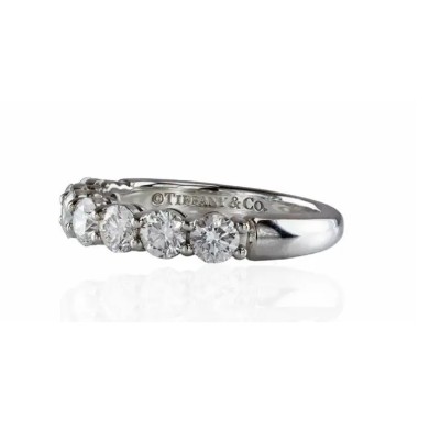 Tiffany & Co. Seven Stone Diamond Platinum Ring