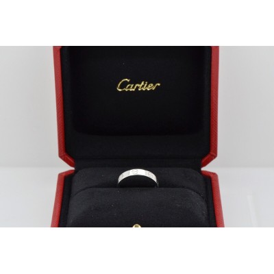 Cartier love 18K White gold wedding ring Size 51 wide 3.6mm