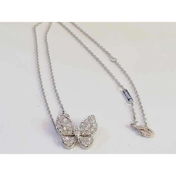 Van Cleef & Arpels Two Butterfly Diamond Necklace