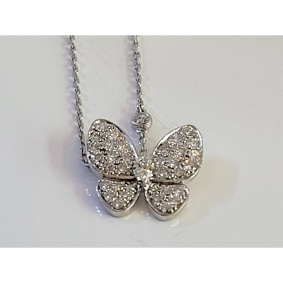 Van Cleef & Arpels Two Butterfly Diamond Necklace