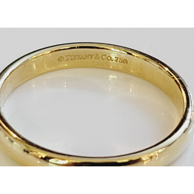 Tiffany & co 750 18K yellow gold wedding ring size 8/75